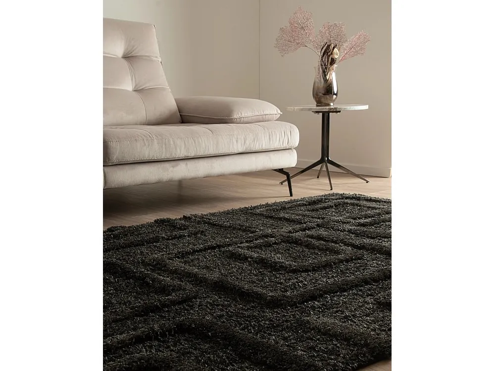Hoogpolig tapijt 245x160 Zwart Thun Artem