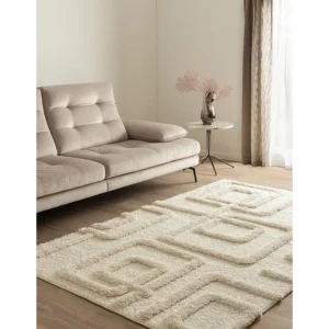 Hoogpolig tapijt 305x240 Wit Thun Artem