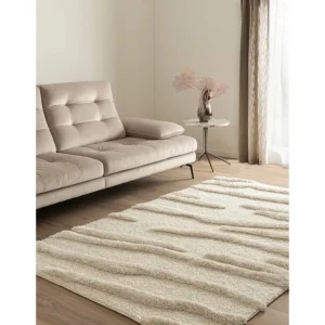 Hoogpolig tapijt 305x240 Wit Thun Tribus