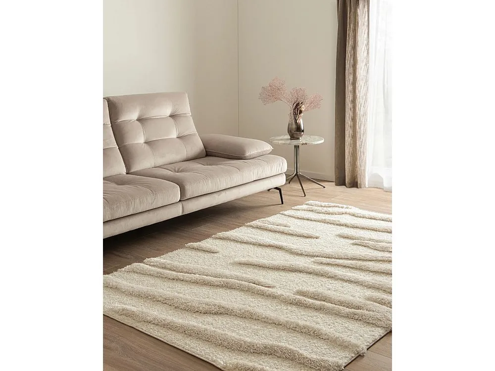 Hoogpolig tapijt 305x240 Wit Thun Tribus