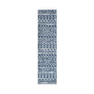 Hoogpolig tapijt 305x80 Blauw Frauenfeld Diamond