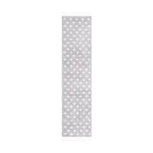 Hoogpolig tapijt 305x80 Grijs Frauenfeld Rood