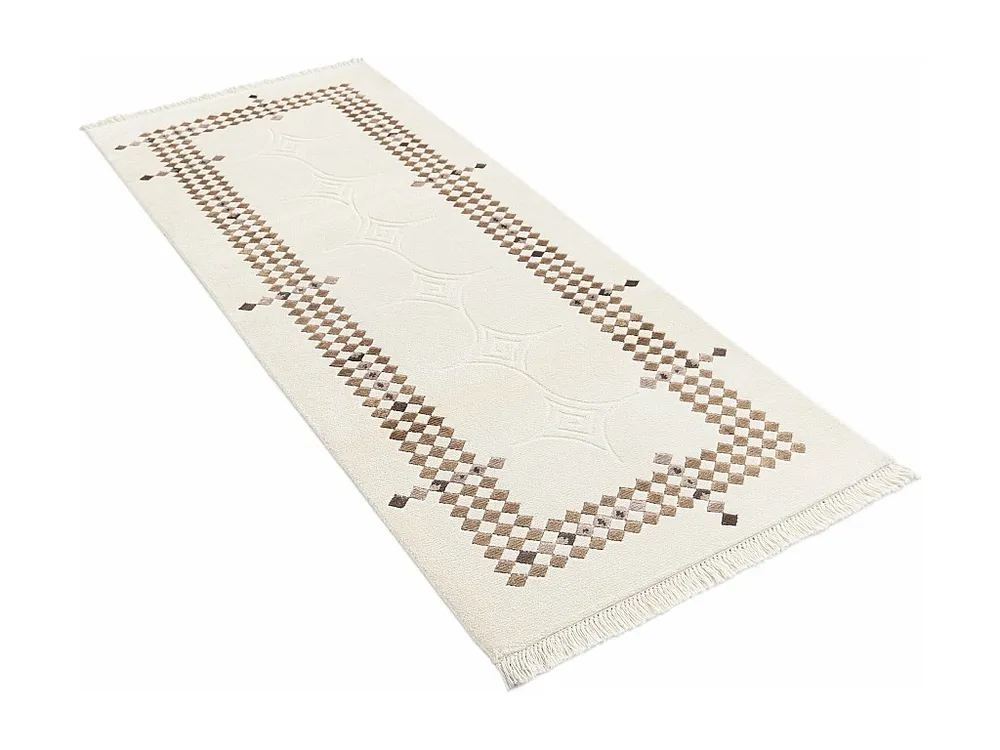 Loper-Woltapijt 198x79 Lichtbruin Darya