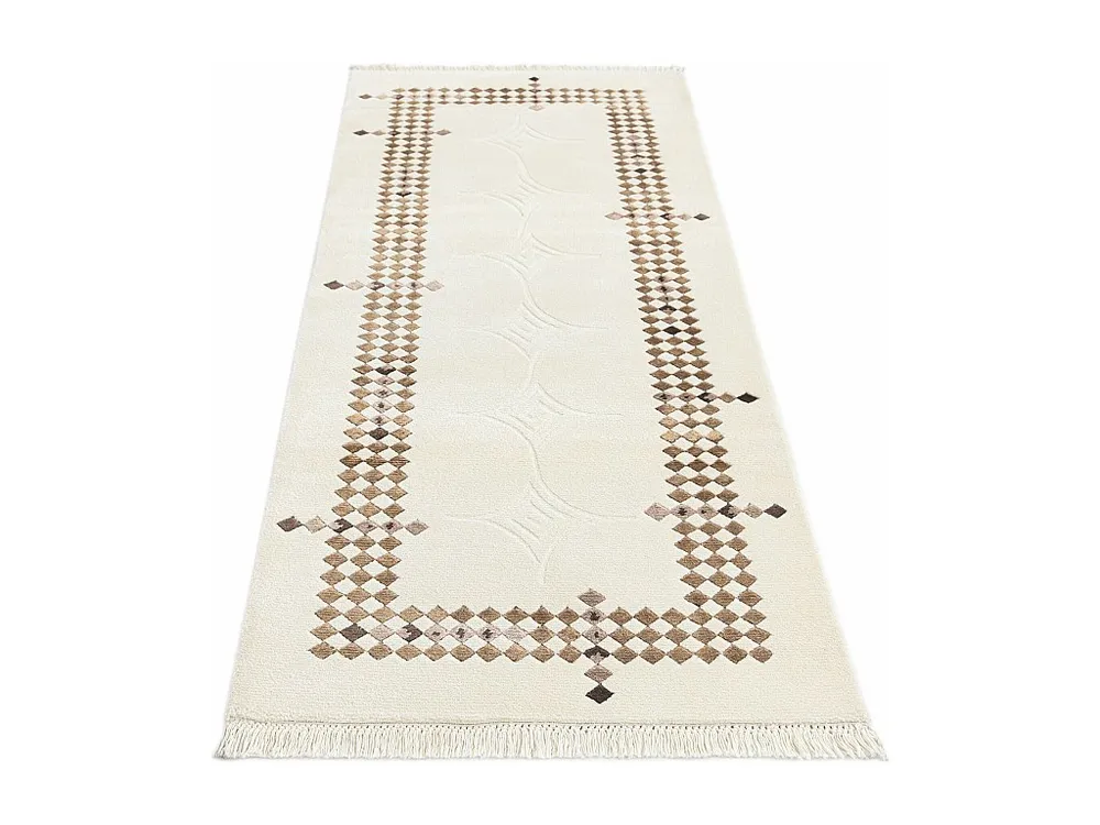 Loper-Woltapijt 198x79 Lichtbruin Darya