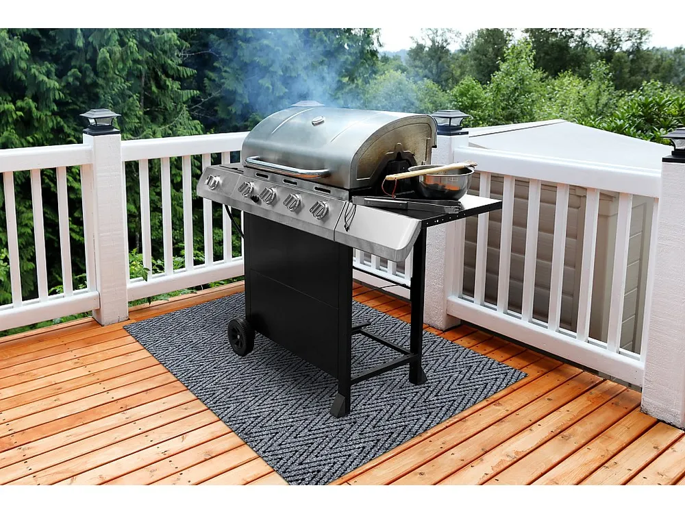 MAGNUS 2954 beschermende grillmat voor terras, buiten - grijskleuring 100x180 cm
