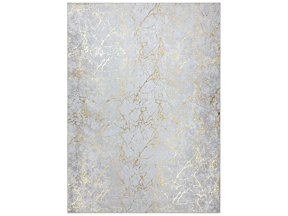 MIRO 11111.2108 tapijt wasbaar marmer, glamour antislip - creme / goud 80x150 cm