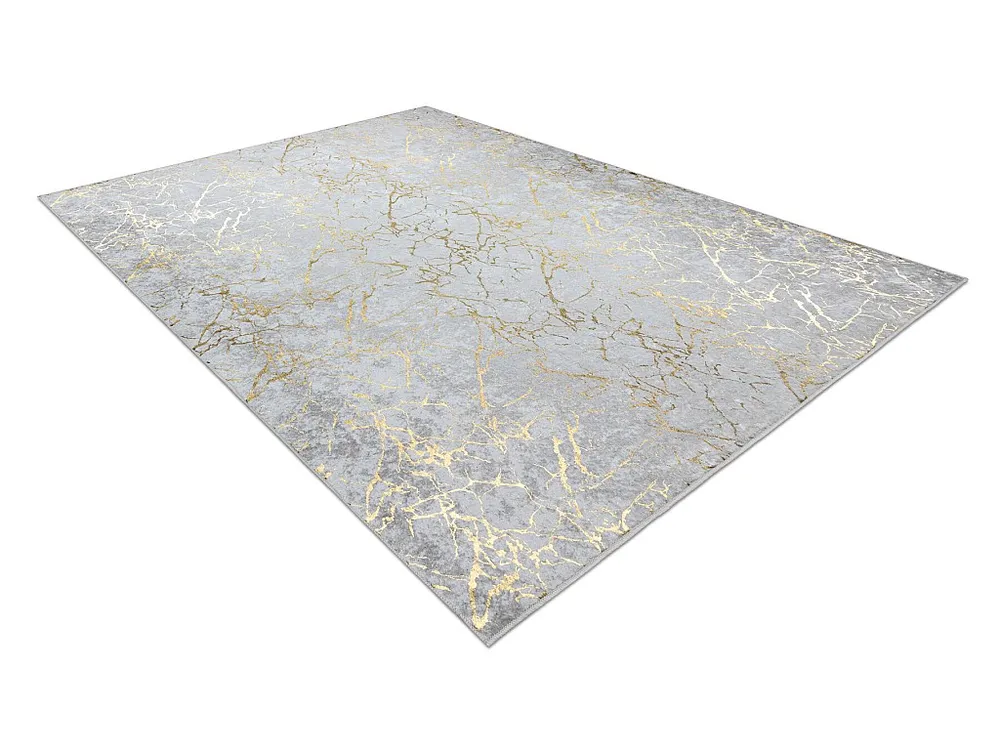 MIRO 11111.2108 tapijt wasbaar marmer, glamour antislip - creme / goud 80x150 cm