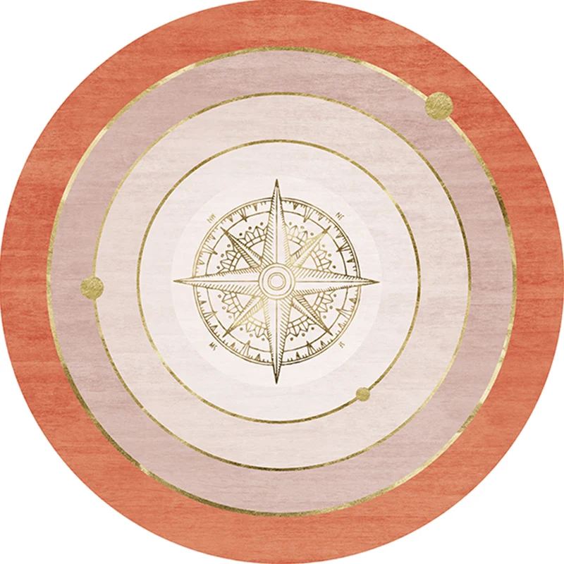 Modern concentrisch cirkelpatroon tapijt oranje en rood polyestertextiel tapijt antislip huisdiervriendelijk wasbaar tapij...
