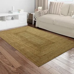 Rechthoekig tapijt van 100% gevlochten jute - 200 x 290 cm - Naturel - JAYA