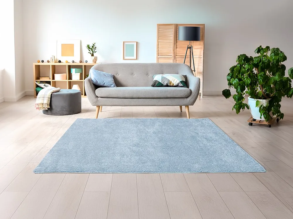 Shaggy hoogpolig tapijt - 160 x 230 cm, lichtblauw MILINIO