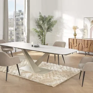 Shaggy hoogpolig vloerkleed reliëf - 160 x 230 cm - Gebroken wit - MAZE