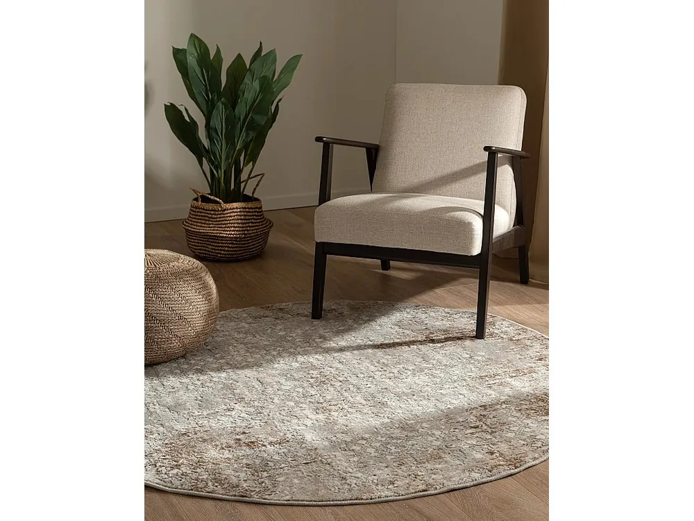 Tapijt 125x125 Ecru Davos Magic