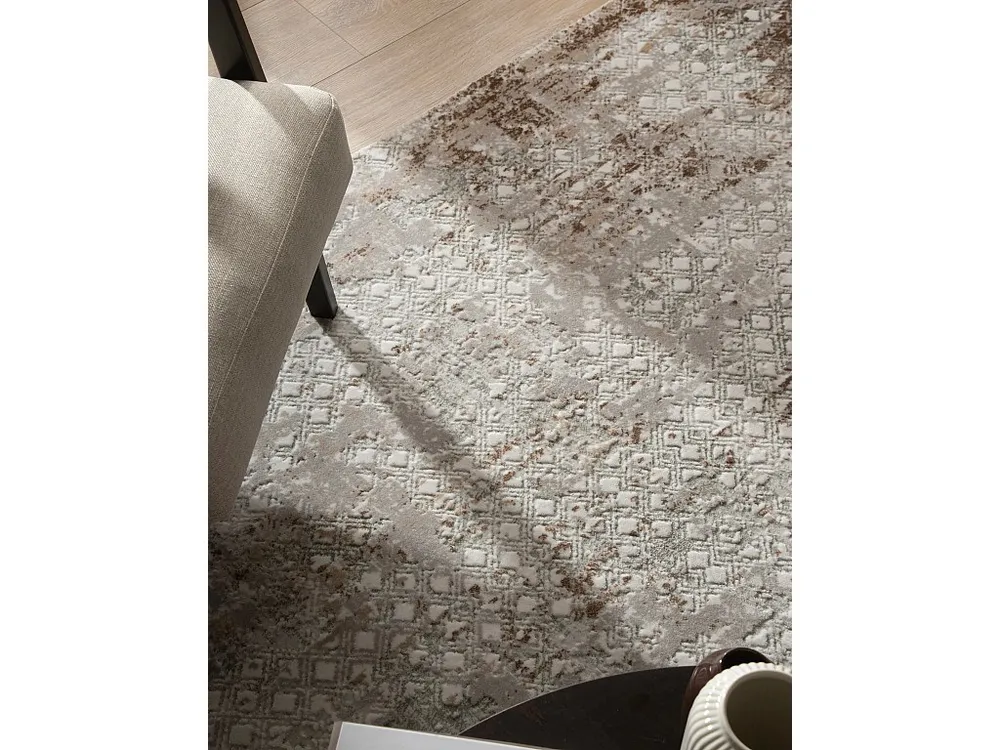 Tapijt 125x125 Ecru Davos Magic