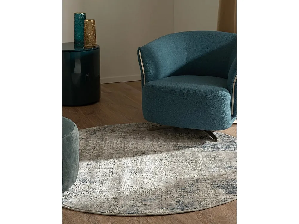 Tapijt 160x160 Blauw Davos Magic
