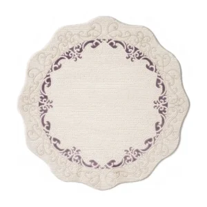 Tapijt 160x160 Paars Royal Frame