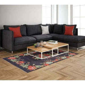 Tapijt 185x65 Zwart Kriens Floret