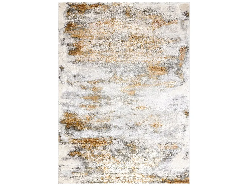 Tapijt ACRYL ELITRA 8105 Abstractie gewreven ivoor / oranje 240x350 cm