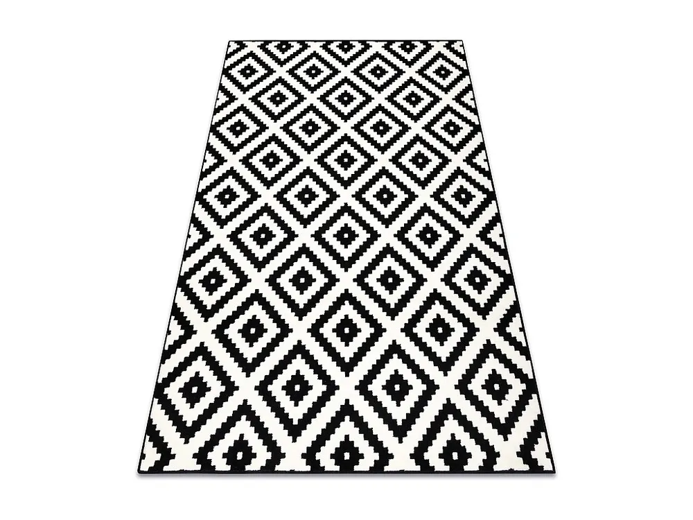 Tapijt BCF Morad RUTA diamanten, geometrisch - zwart / room 200x300 cm