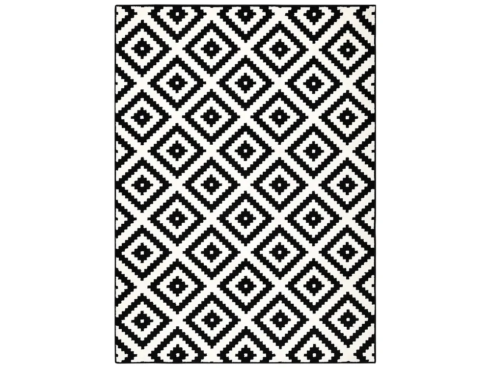 Tapijt BCF Morad RUTA diamanten, geometrisch - zwart / room 200x300 cm