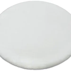 Tapijt BUNNY ROND wit IMITATIE konijnenvacht cercle 120 cm
