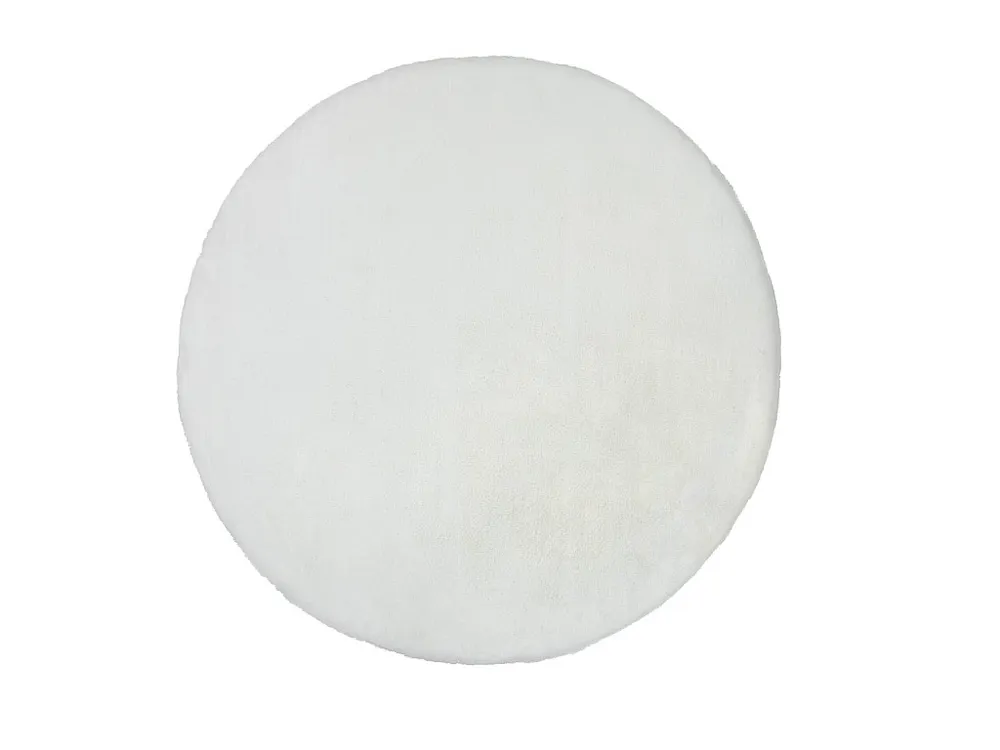 Tapijt BUNNY ROND wit IMITATIE konijnenvacht cercle 120 cm
