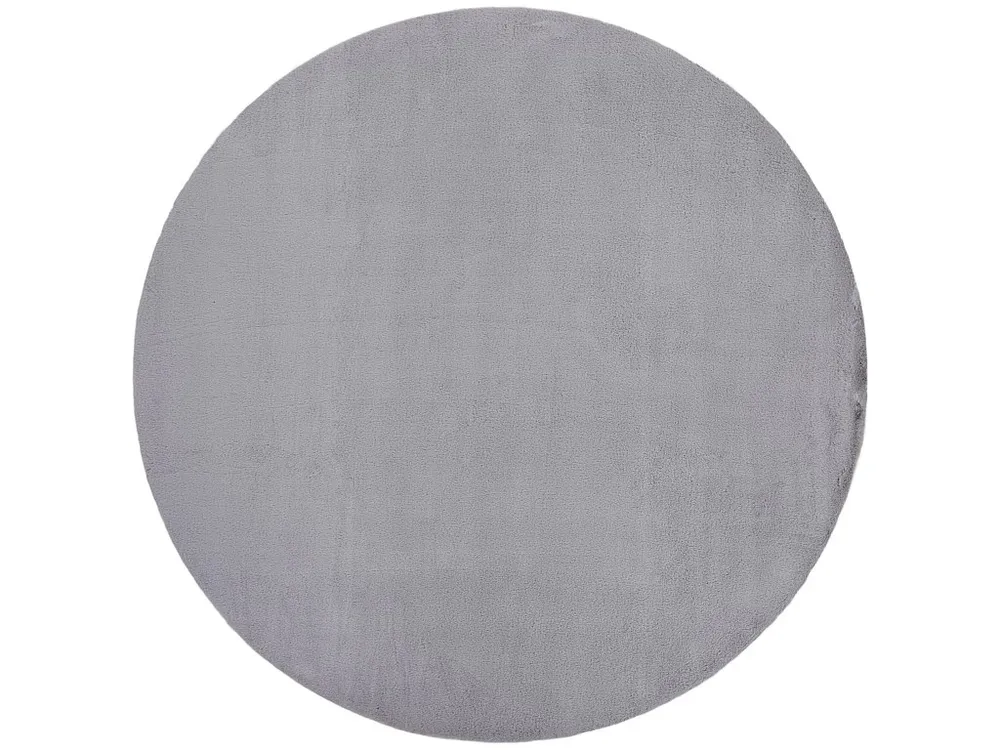 Tapijt BUNNY ROND zilver IMITATIE konijnenvacht cercle 160 cm