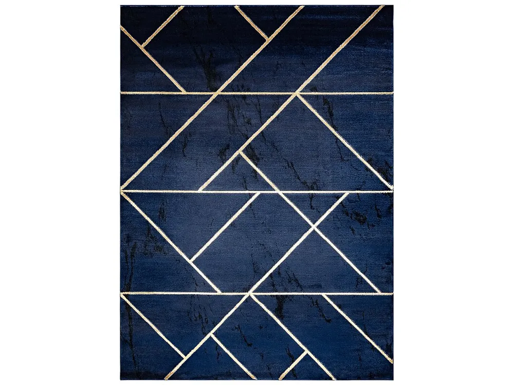 Tapijt EMERALD exclusief 1012 glamour, stijlvol geometrisch marineblau 200x290 cm