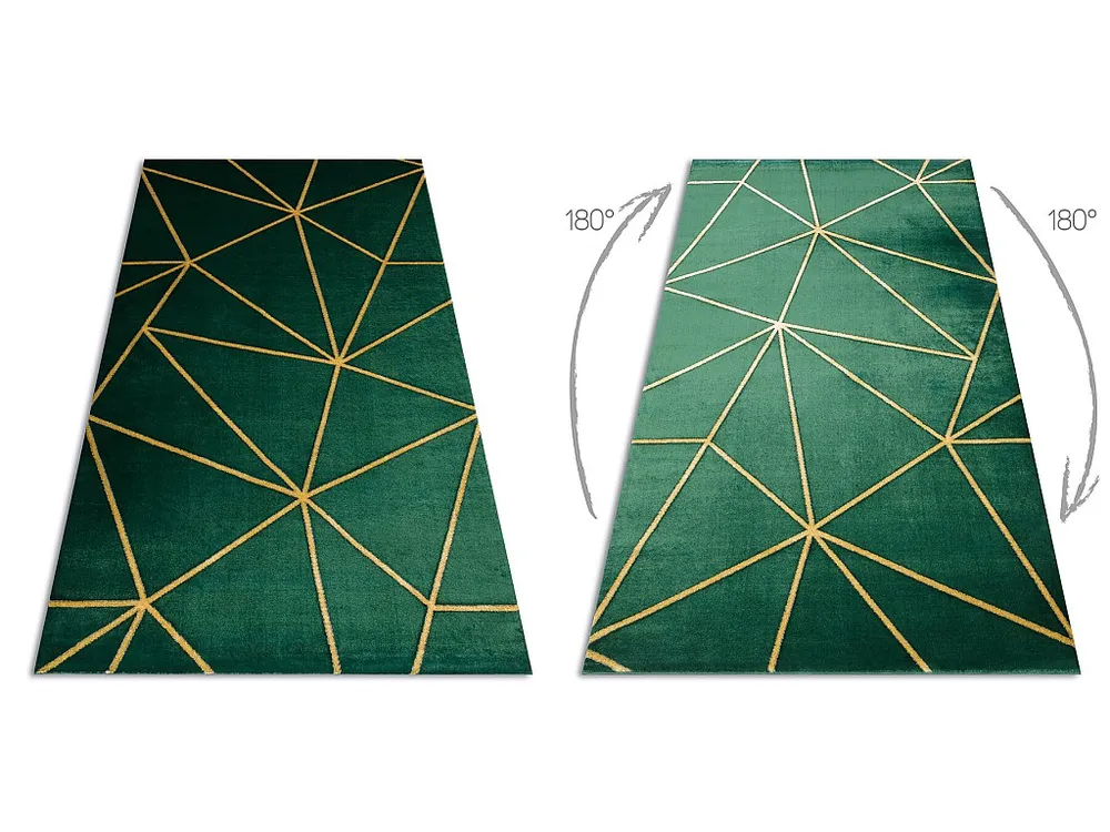 Tapijt EMERALD exclusief 1013 glamour, stijlvol geometrisch room / gou 240x330 cm