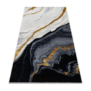 Tapijt EMERALD exclusief 1017 glamour, stijlvol marmer marineblauw / g 200x290 cm