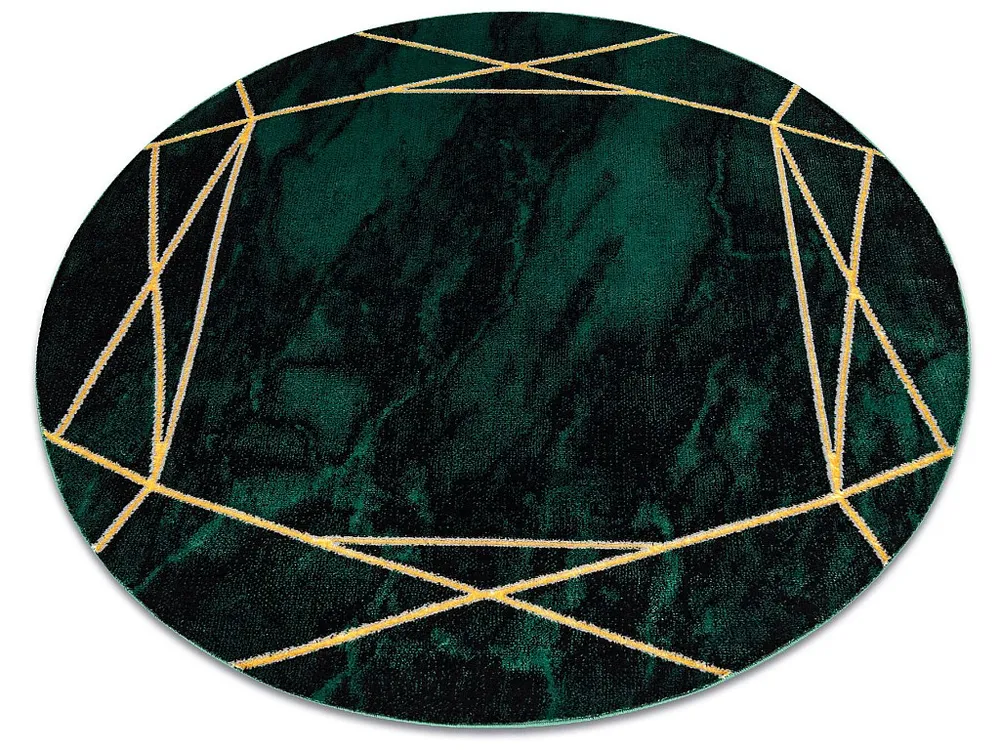 Tapijt EMERALD exclusief 1022 cirkel - glamour, stijlvol marmer, geome cercle 160 cm