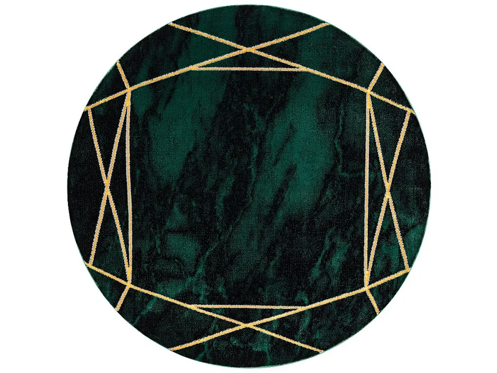 Tapijt EMERALD exclusief 1022 cirkel - glamour, stijlvol marmer, geome cercle 160 cm