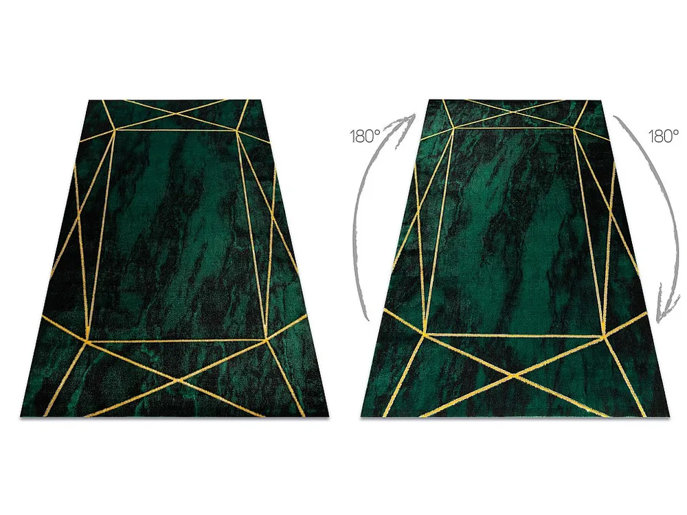 Tapijt EMERALD exclusief 1022 glamour, stijlvol geometrisch, marmer fl 120x170 cm