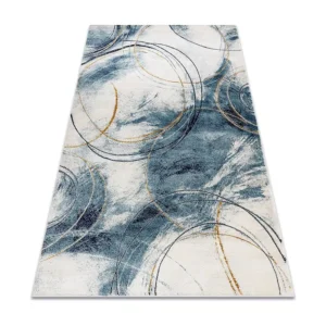 Tapijt EMERALD exclusief A0087 glamour, stijlvol cirkels blauw / goud 200x290 cm