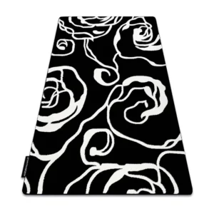 Tapijt HAMPTON Rosa roos, bloemen zwart 160x220 cm