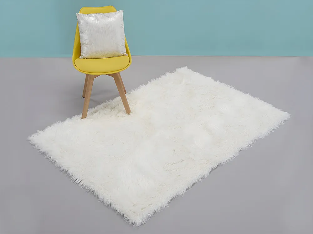 Tapijt Imitiehuid schaap SHEEP - 120 x 170 cm - wit