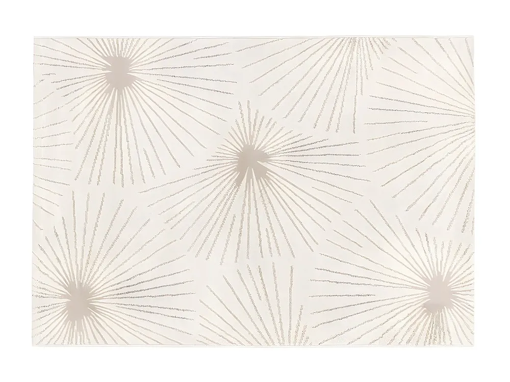 Tapijt met afwerking goudkleurig lurex LIVNO - 160 x 230 cm - Ecru - Koop nu online