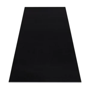 Tapijt met elastisch bekleed RUMBA éénkleurig zwart 80x300 cm