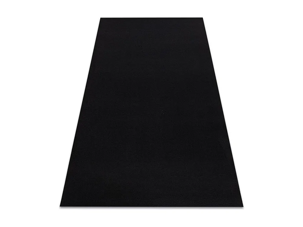 Tapijt met elastisch bekleed RUMBA éénkleurig zwart 80x300 cm