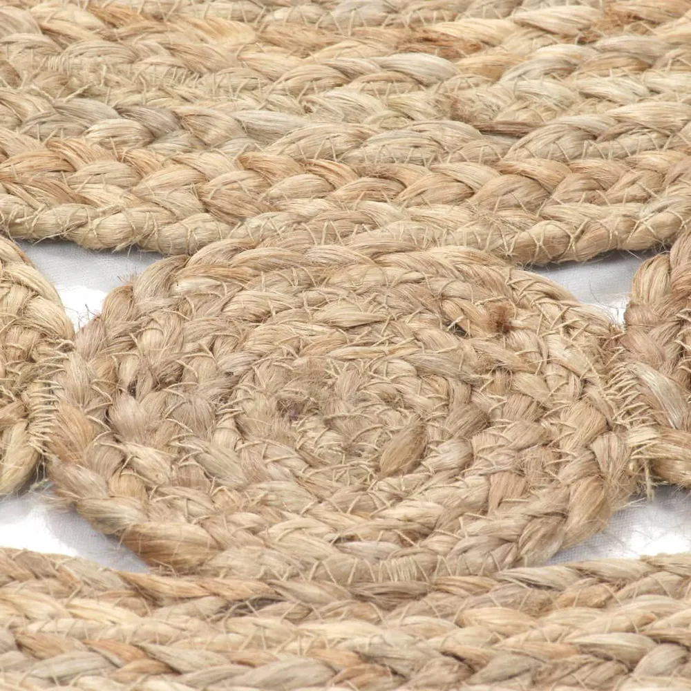 Tapijt met ontwerp rond 150 cm gevlochten jute