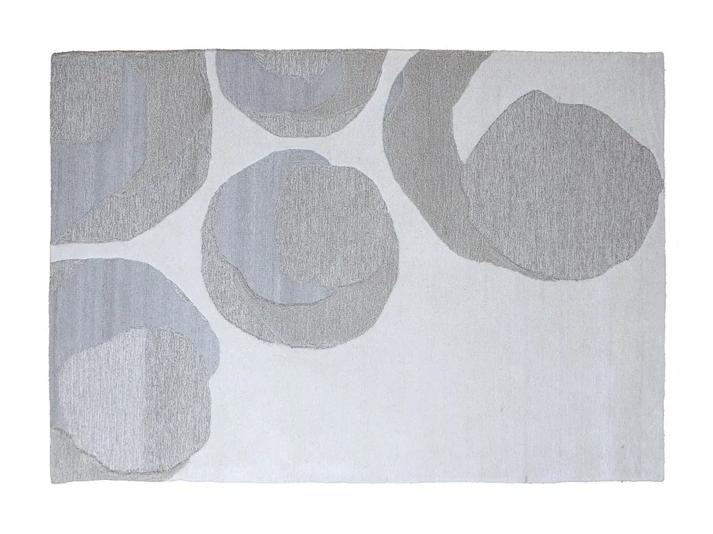 Tapijt met reliëf met motieven van wol en viscose - 200 x 290 cm - 2200 g/m2 - Grijs - KUMASI