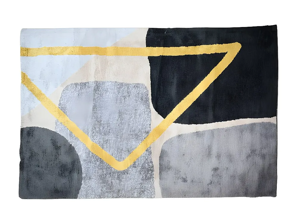 Tapijt moderne stijl PICADILLY - 160x230cm - Grijs, zwart en goud - Koop nu online
