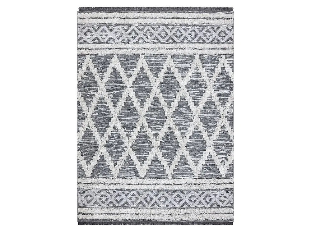 Tapijt MOROC Ruit 22297 Ecologisch , EKO SISAL rand - twee poolhoogte 78x150 cm