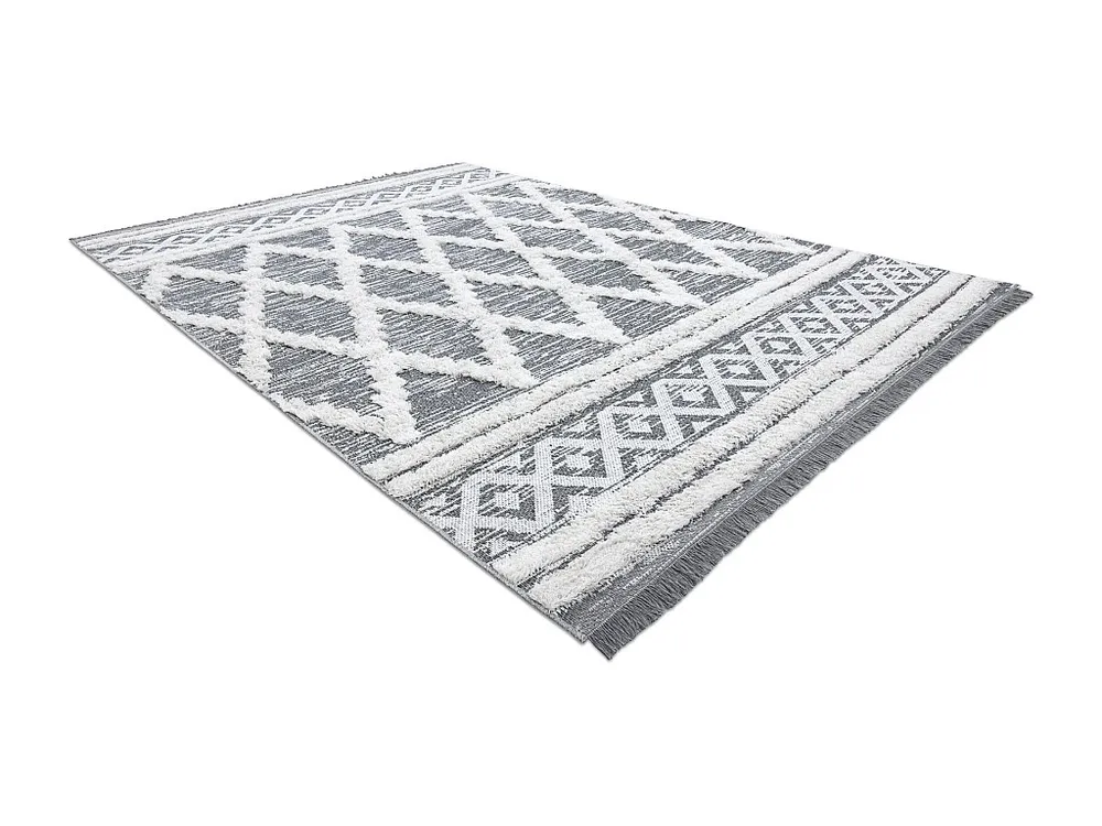Tapijt MOROC Ruit 22297 Ecologisch , EKO SISAL rand - twee poolhoogte 78x150 cm