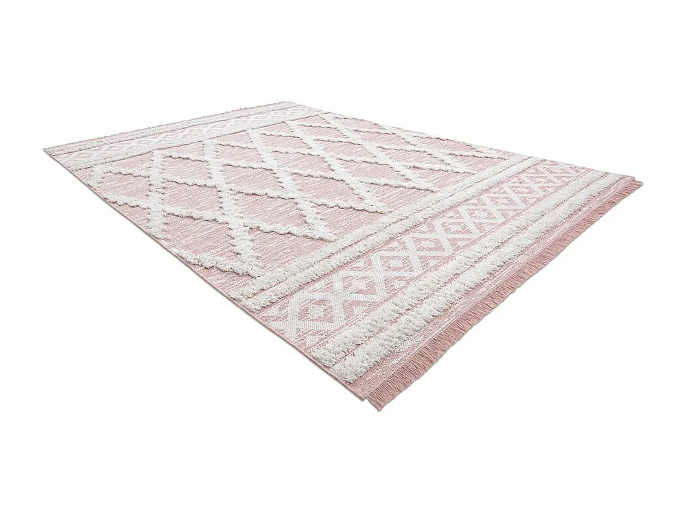Tapijt MOROC Ruit 22297 Ecologisch , EKO SISAL rand - twee poolhoogte 136x190 cm
