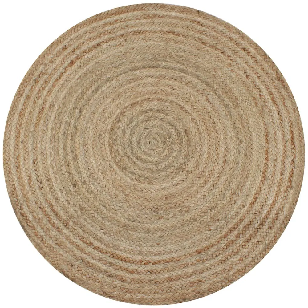 Tapijt rond 90 cm gevlochten jute