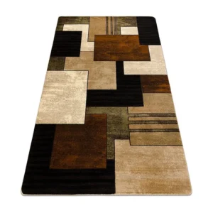 Tapijt ROYAL 5367 Geometrisch 3D - zwart / bruin 200x290 cm