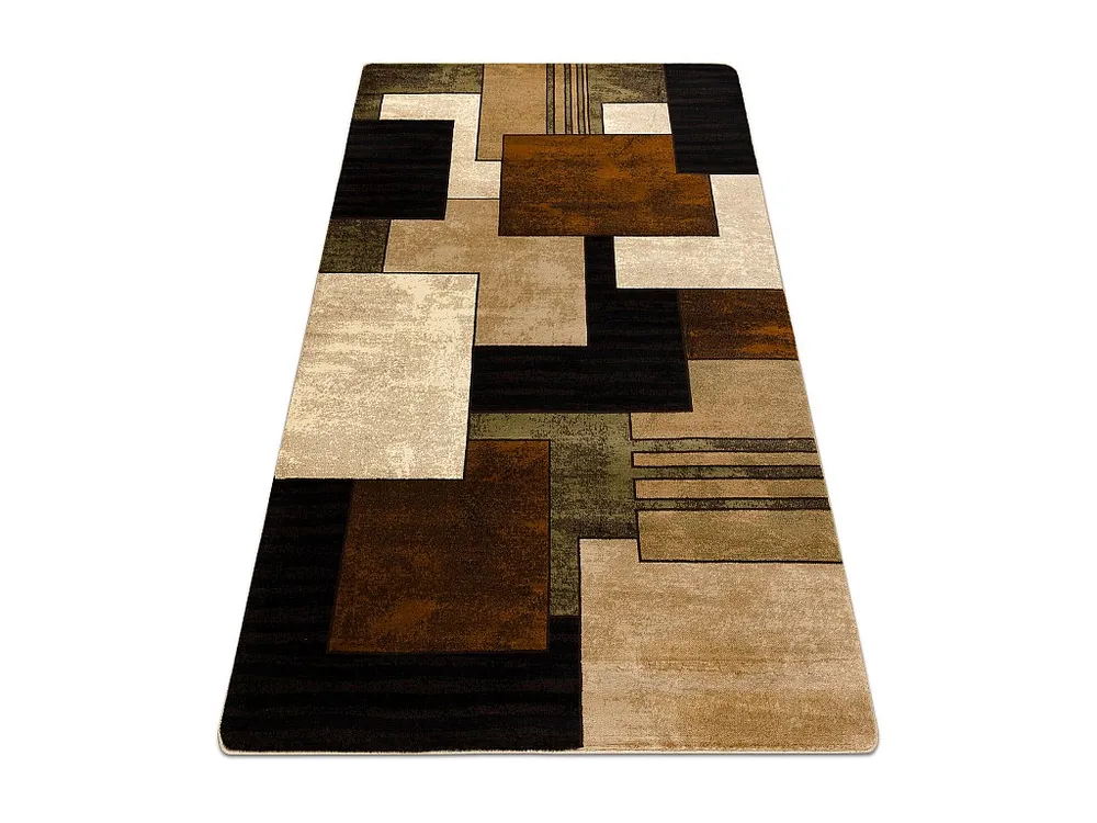 Tapijt ROYAL 5367 Geometrisch 3D - zwart / bruin 200x290 cm