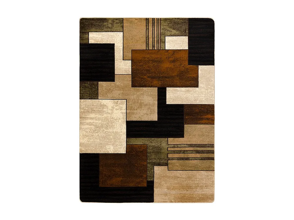 Tapijt ROYAL 5367 Geometrisch 3D - zwart / bruin 200x290 cm