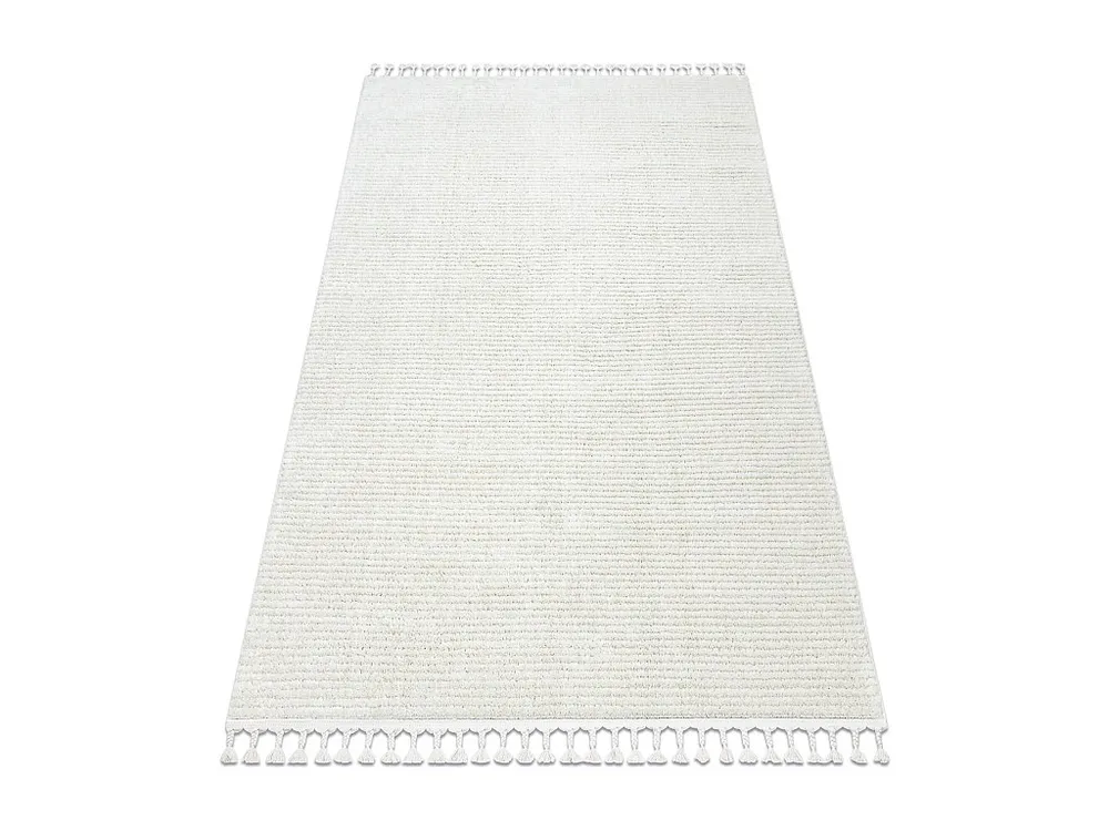 Tapijt SEVILLA PC00B strips , prążki wit Kwastjes berbery Marokkaans 200x290 cm