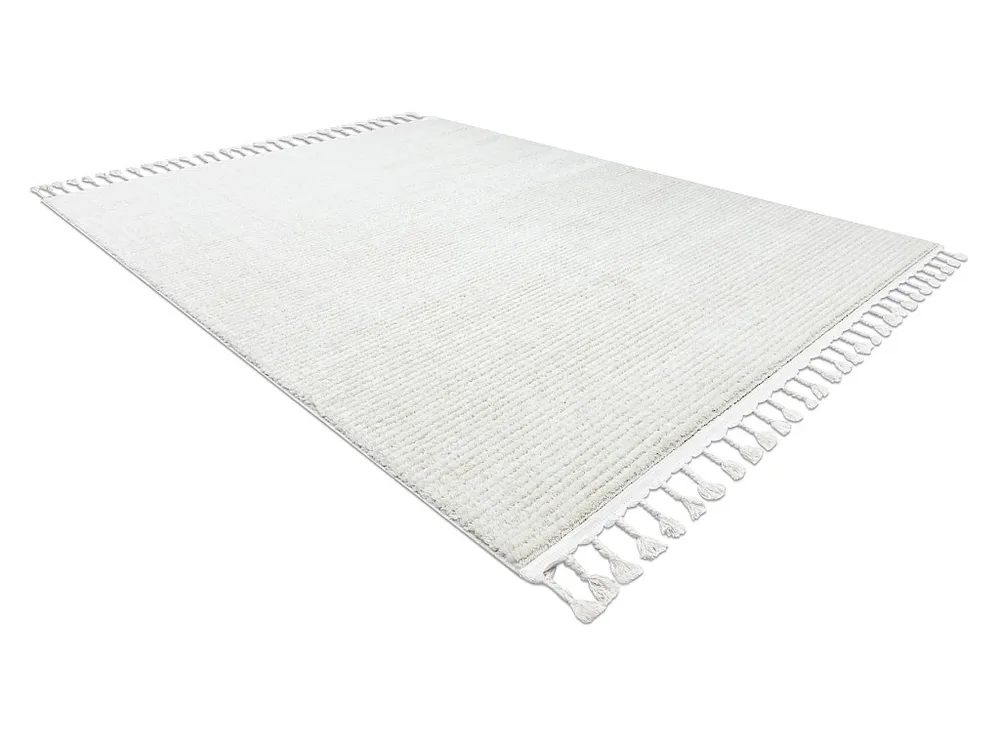 Tapijt SEVILLA PC00B strips , prążki wit Kwastjes berbery Marokkaans 200x290 cm